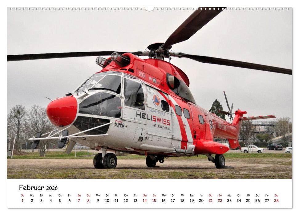 Die beeindruckende Welt der Hubschrauber (CALVENDO Premium Wandkalender 2026)