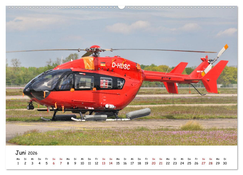 Die beeindruckende Welt der Hubschrauber (CALVENDO Premium Wandkalender 2026)