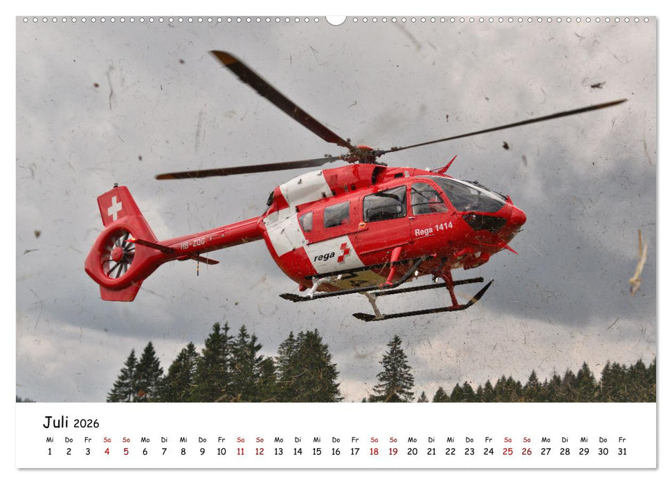 Die beeindruckende Welt der Hubschrauber (CALVENDO Premium Wandkalender 2026)