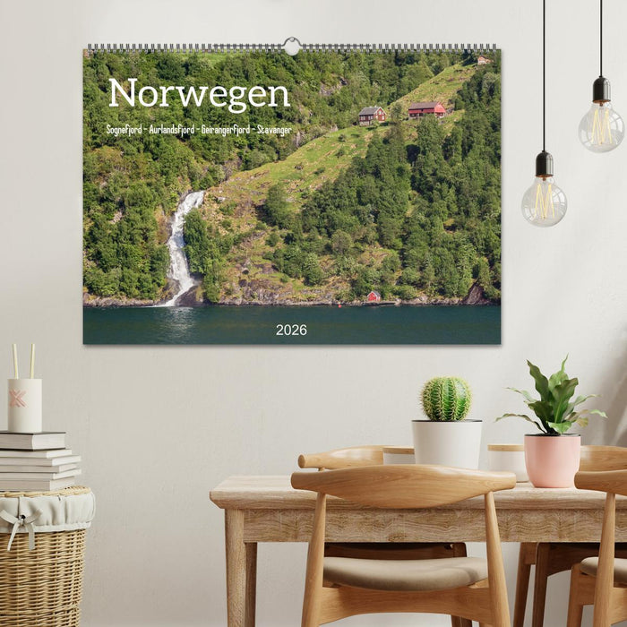 Norwegen. Sognefjord - Aurlandsfjord - Geirangerfjord - Stavanger (CALVENDO Wandkalender 2026)
