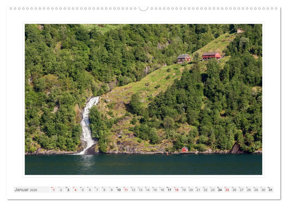 Norwegen. Sognefjord - Aurlandsfjord - Geirangerfjord - Stavanger (CALVENDO Wandkalender 2026)