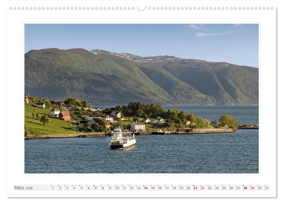 Norwegen. Sognefjord - Aurlandsfjord - Geirangerfjord - Stavanger (CALVENDO Wandkalender 2026)