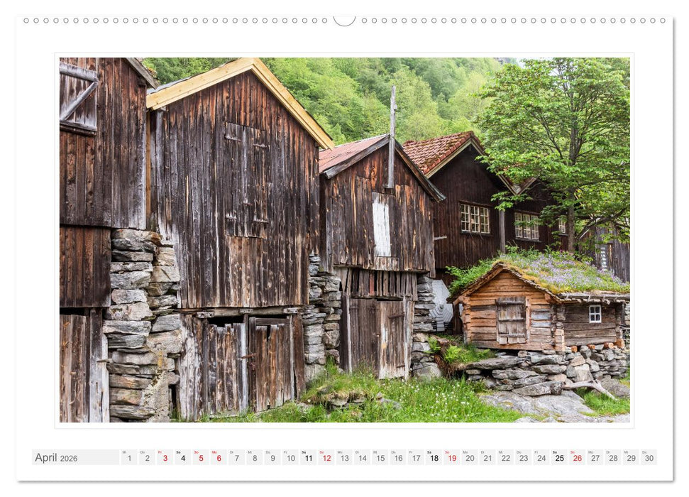 Norwegen. Sognefjord - Aurlandsfjord - Geirangerfjord - Stavanger (CALVENDO Premium Wandkalender 2026)