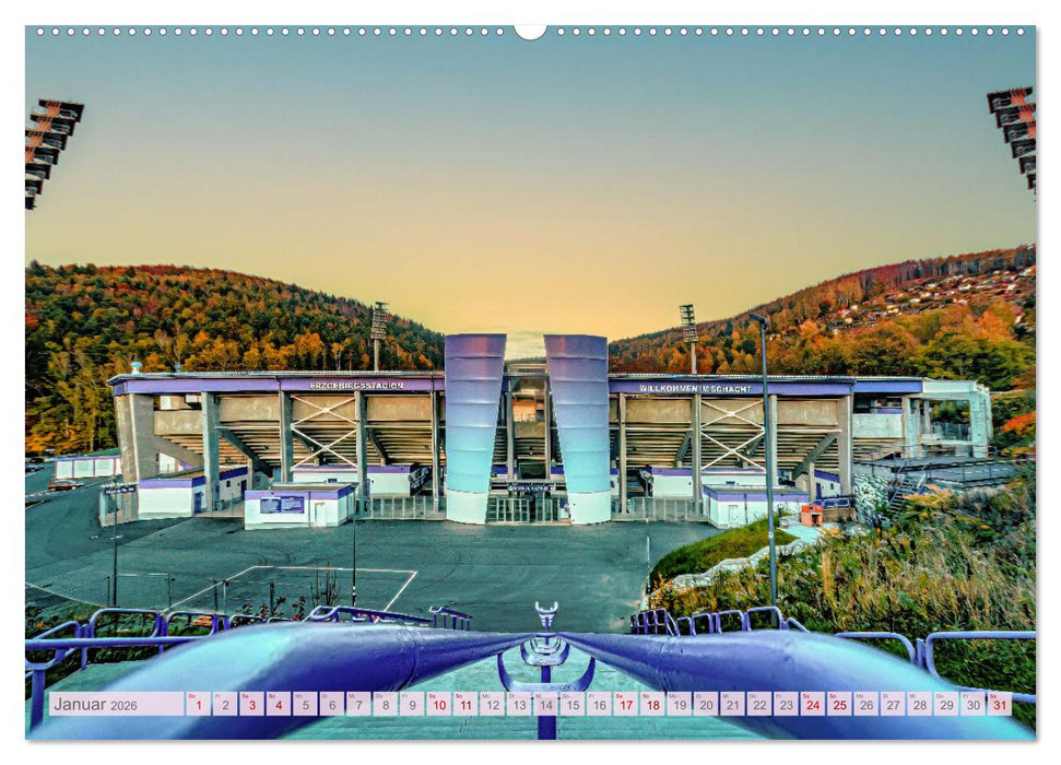 Aue - Bad Schlema Erzgebirge (CALVENDO Premium Wandkalender 2026)