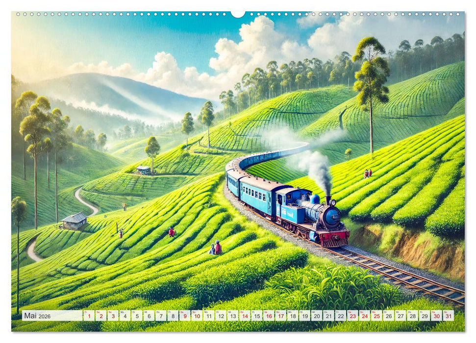 Faszination Eisenbahn - Lokomotiven und Landschaften der Welt (CALVENDO Wandkalender 2026)