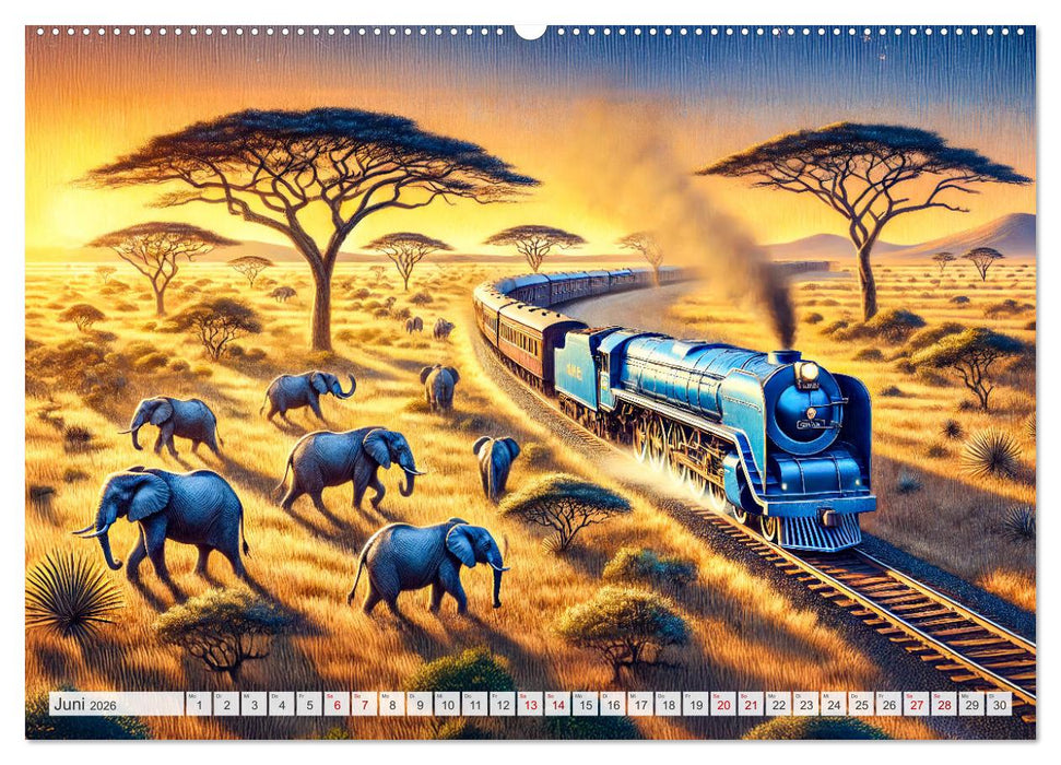 Faszination Eisenbahn - Lokomotiven und Landschaften der Welt (CALVENDO Wandkalender 2026)