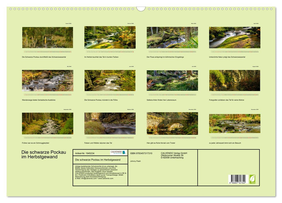 Die schwarze Pockau im Herbstgewand (CALVENDO Wandkalender 2026)