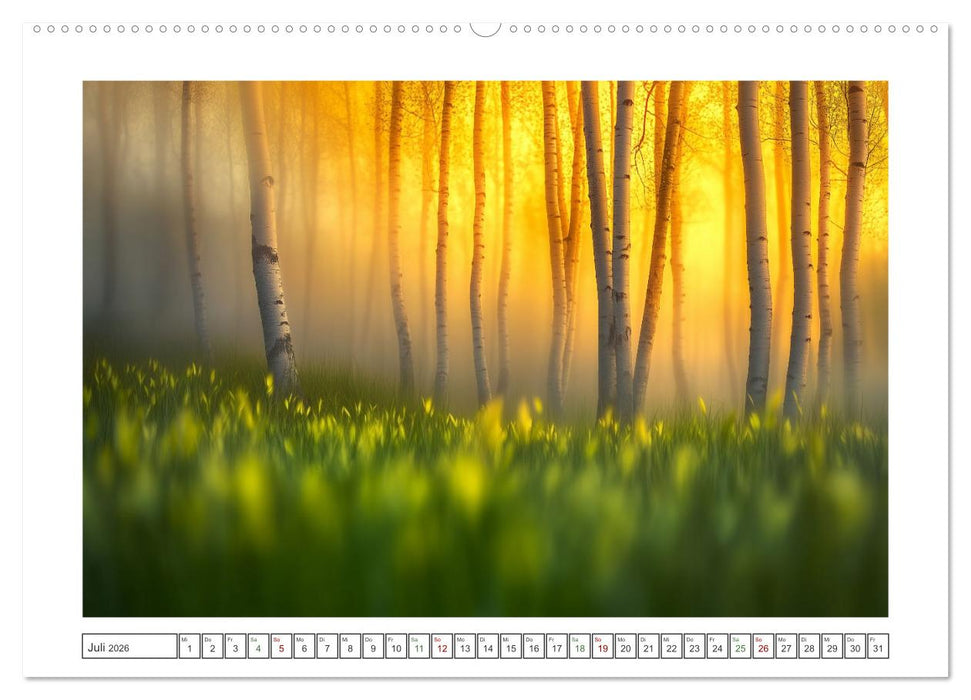 Birkenzauber (CALVENDO Premium Wandkalender 2026)