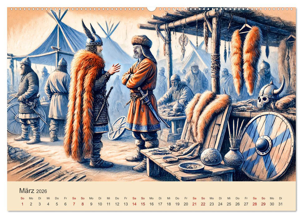 Die Wikingerzeit - Helden, Könige und Entdeckungen (CALVENDO Wandkalender 2026)