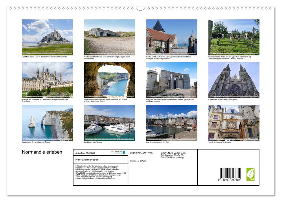 Normandie erleben (CALVENDO Premium Wandkalender 2026)