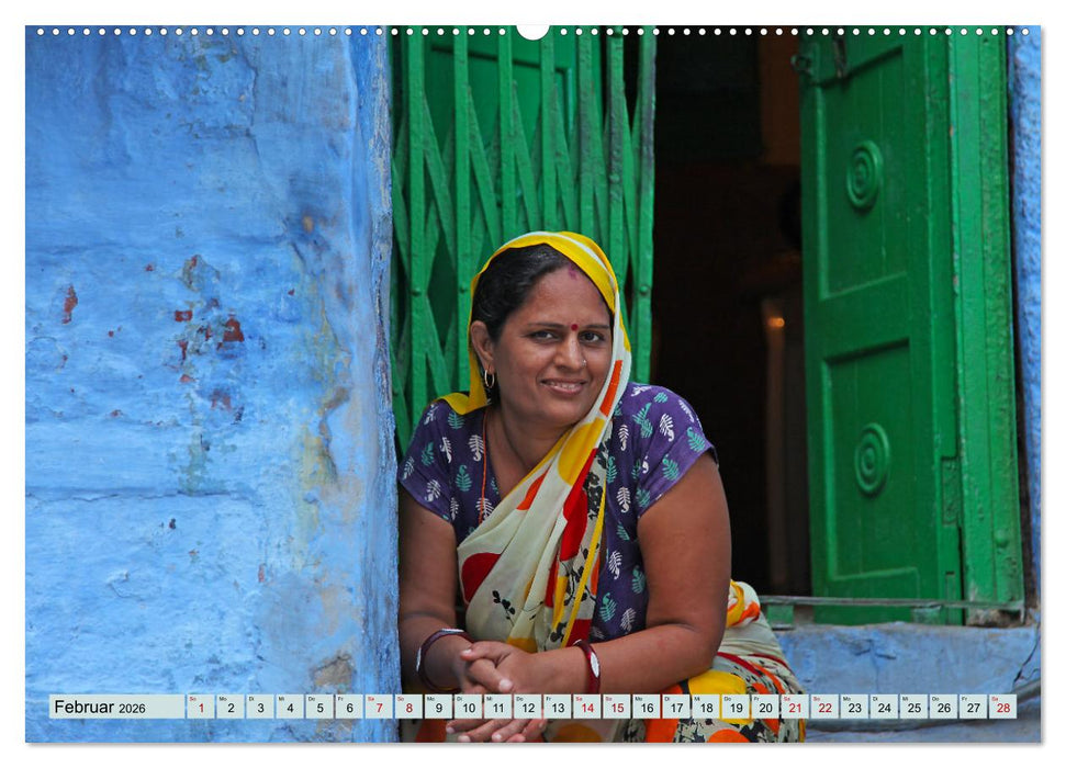 Typisch Indien - Jodhpur (CALVENDO Premium Wandkalender 2026)