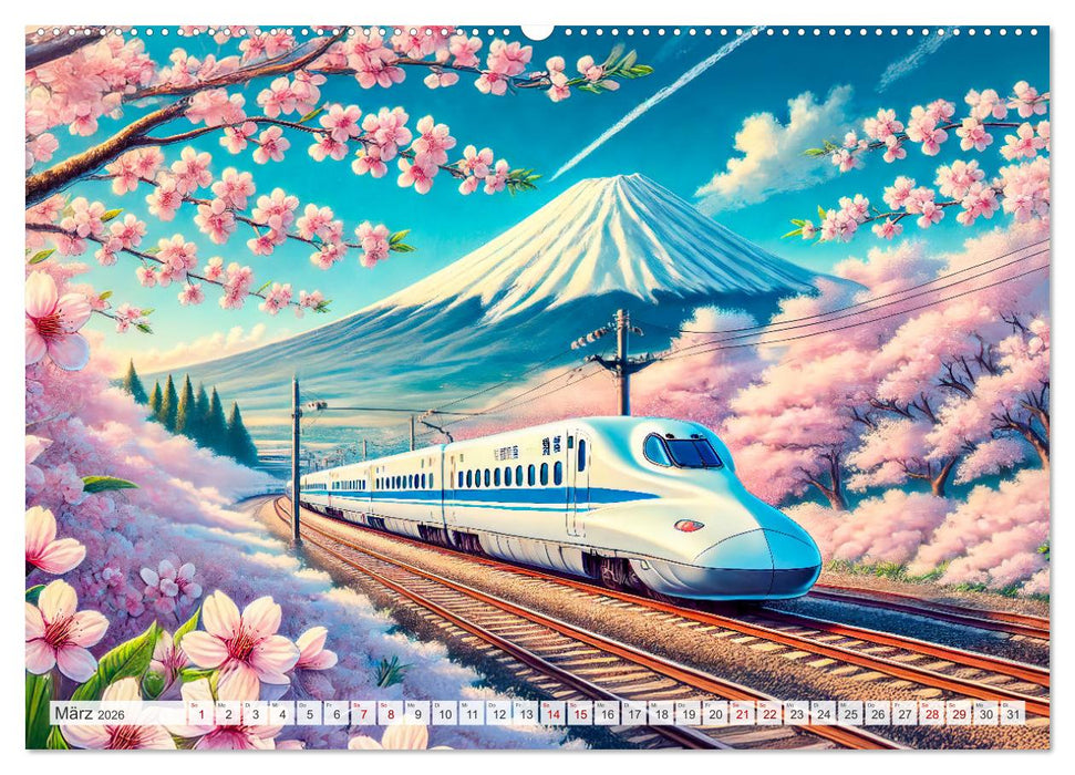 Faszination Eisenbahn - Lokomotiven und Landschaften der Welt (CALVENDO Premium Wandkalender 2026)