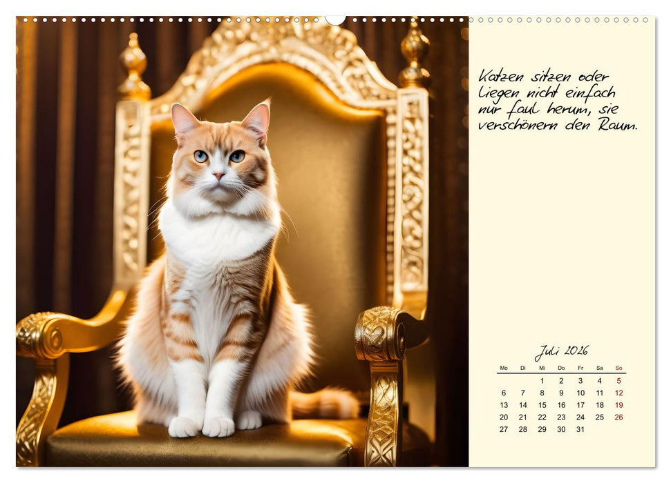 Katzen - Charakter und Schönheit (CALVENDO Premium Wandkalender 2026)