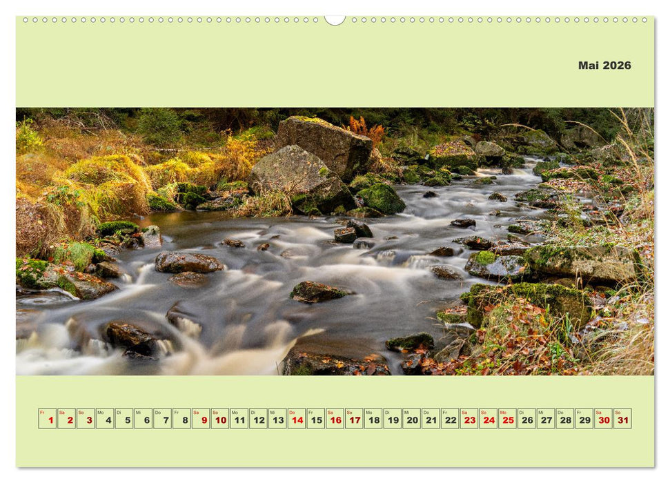 Die schwarze Pockau im Herbstgewand (CALVENDO Premium Wandkalender 2026)