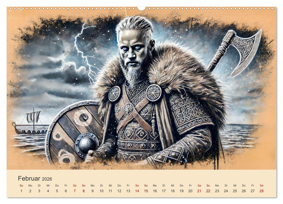 Die Wikingerzeit - Helden, Könige und Entdeckungen (CALVENDO Premium Wandkalender 2026)