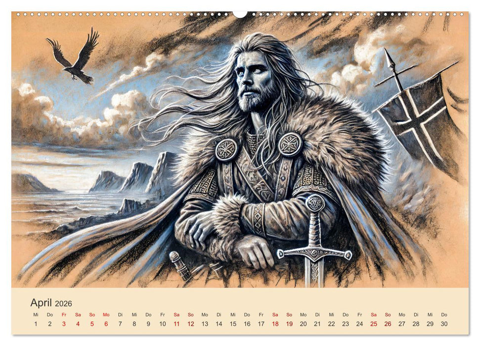 Die Wikingerzeit - Helden, Könige und Entdeckungen (CALVENDO Premium Wandkalender 2026)