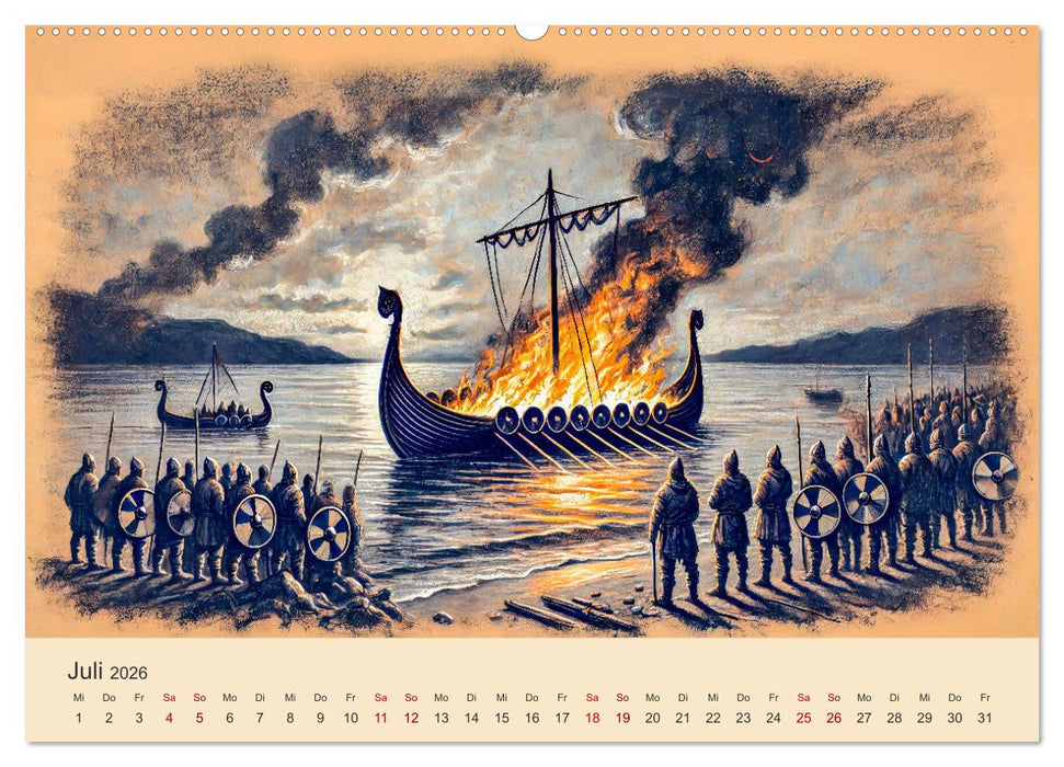Die Wikingerzeit - Helden, Könige und Entdeckungen (CALVENDO Premium Wandkalender 2026)