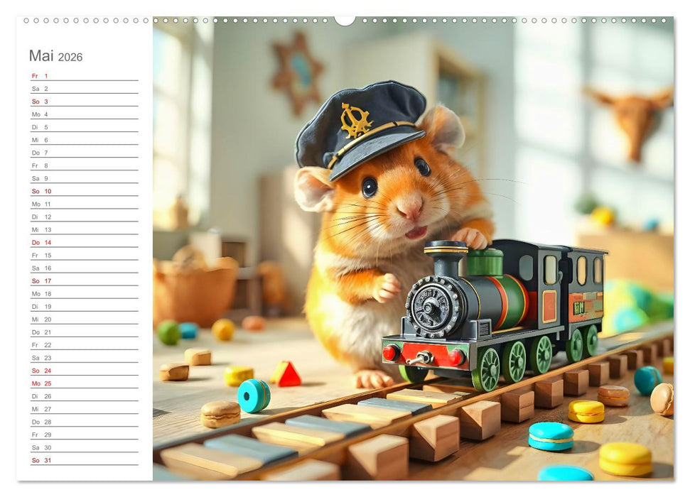 Spielzeit mit Schnuffel - Ein Hamster im Spielzeugparadies (CALVENDO Premium Wandkalender 2026)