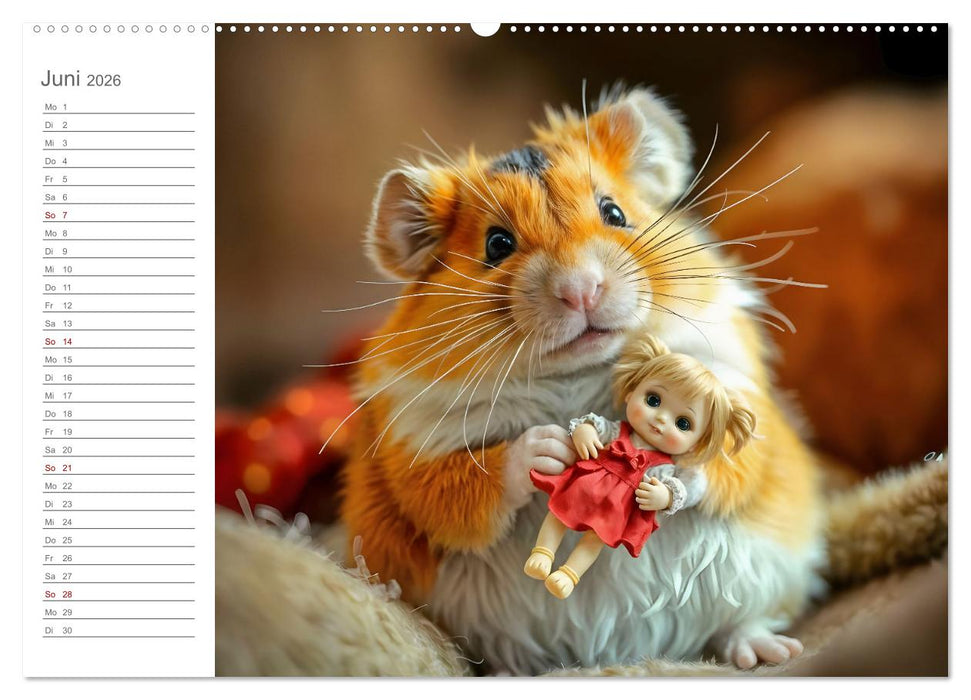 Spielzeit mit Schnuffel - Ein Hamster im Spielzeugparadies (CALVENDO Premium Wandkalender 2026)