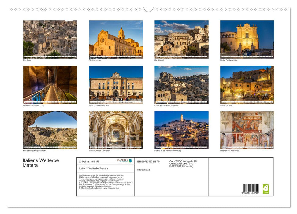 Italiens Welterbe Matera (CALVENDO Wandkalender 2026)