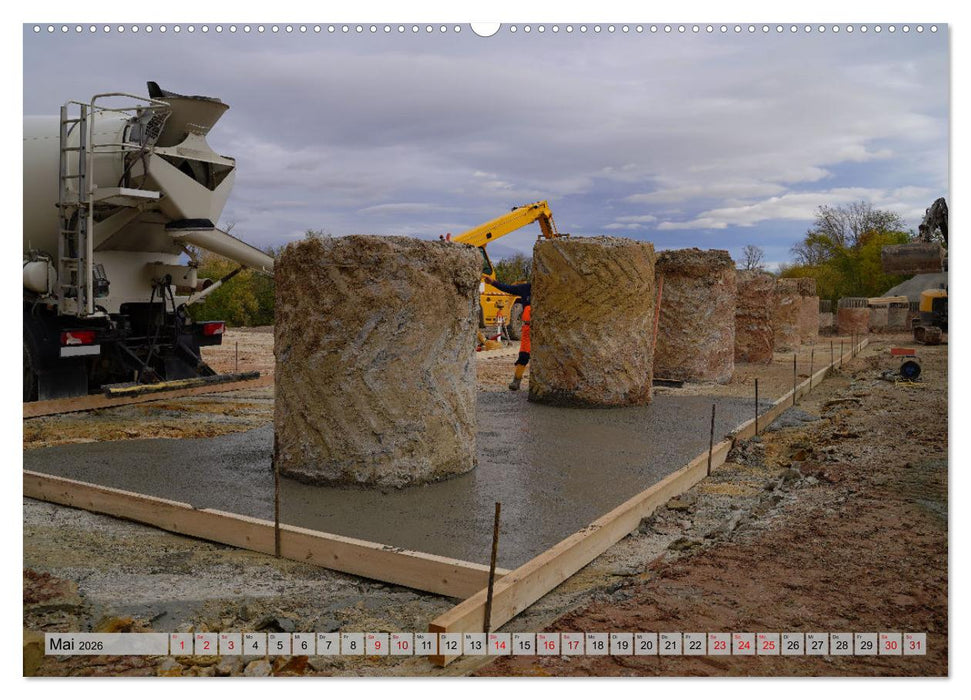 Die Saalequerung Salzmünde – Brückenbau der A143 (CALVENDO Wandkalender 2026)