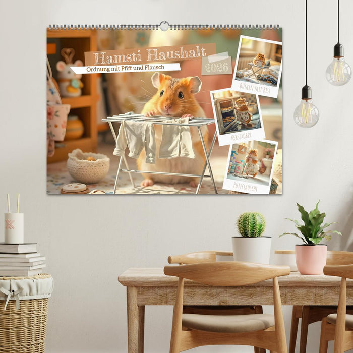 Hamsti Haushalt - Ordnung mit Pfiff und Flausch (CALVENDO Wandkalender 2026)