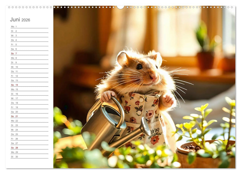 Hamsti Haushalt - Ordnung mit Pfiff und Flausch (CALVENDO Wandkalender 2026)