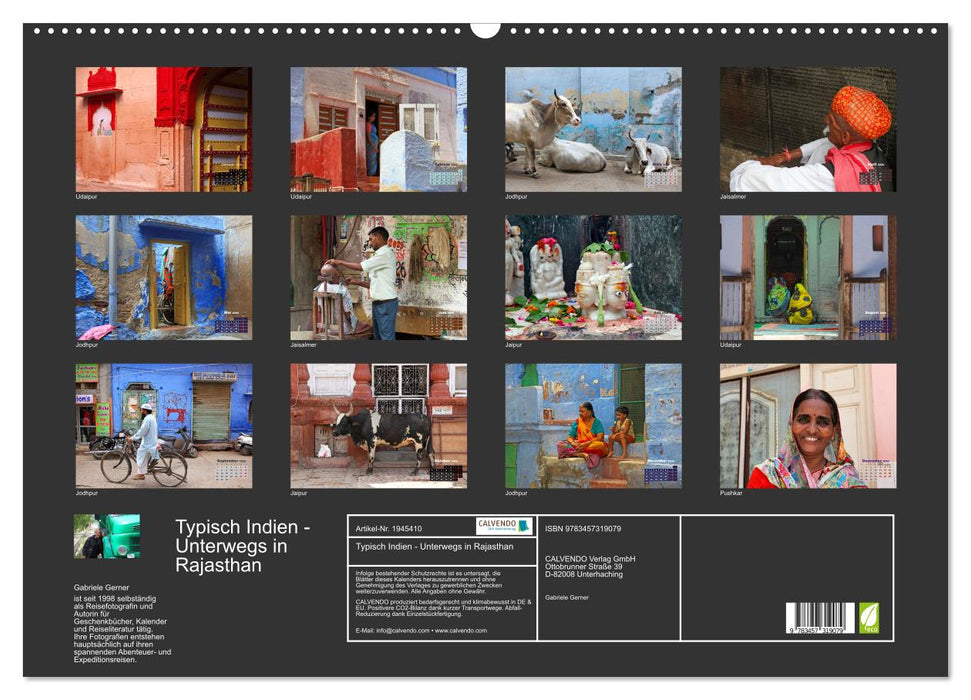 Typisch Indien - Unterwegs in Rajasthan (CALVENDO Wandkalender 2026)