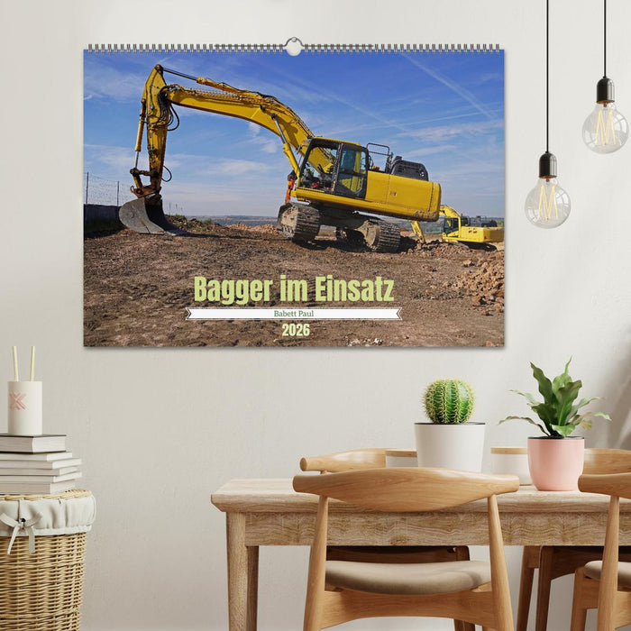 Bagger im Einsatz (CALVENDO Wandkalender 2026)