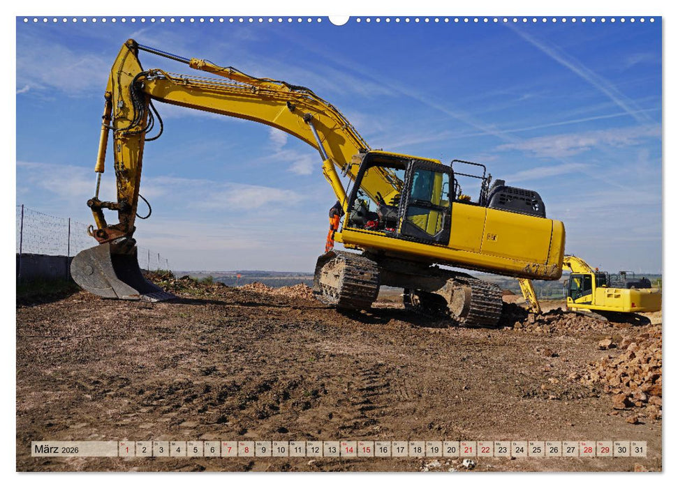 Bagger im Einsatz (CALVENDO Wandkalender 2026)