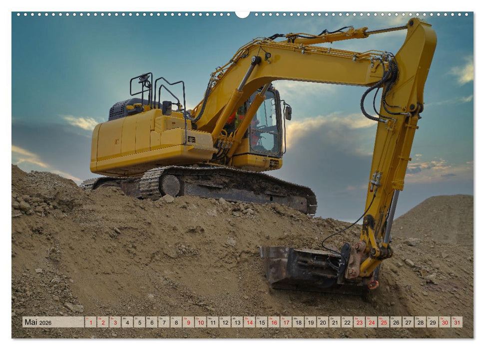 Bagger im Einsatz (CALVENDO Wandkalender 2026)