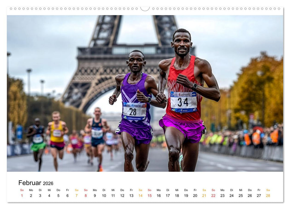Marathon Power (CALVENDO Premium Wandkalender 2026)