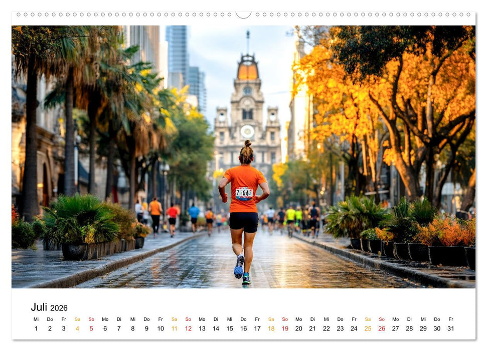 Marathon Power (CALVENDO Premium Wandkalender 2026)