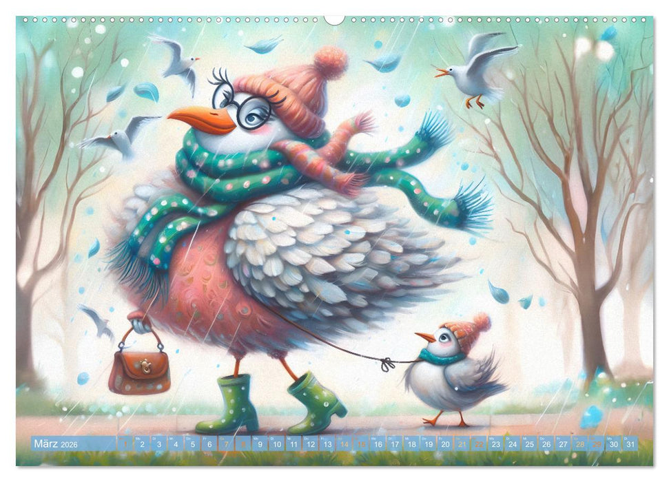 Die Möwe Emma in Hamburg (CALVENDO Wandkalender 2026)