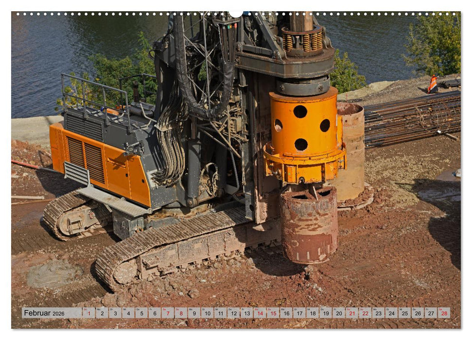 Die Saalequerung Salzmünde – Brückenbau der A143 (CALVENDO Premium Wandkalender 2026)