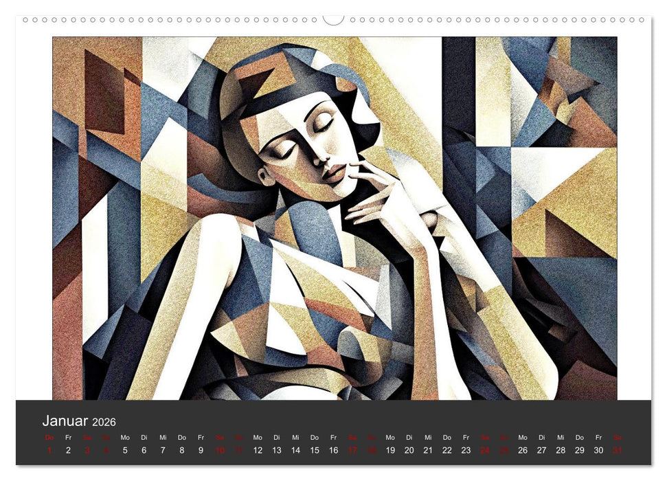 Kubistische Frauen Bilder (CALVENDO Wandkalender 2026)