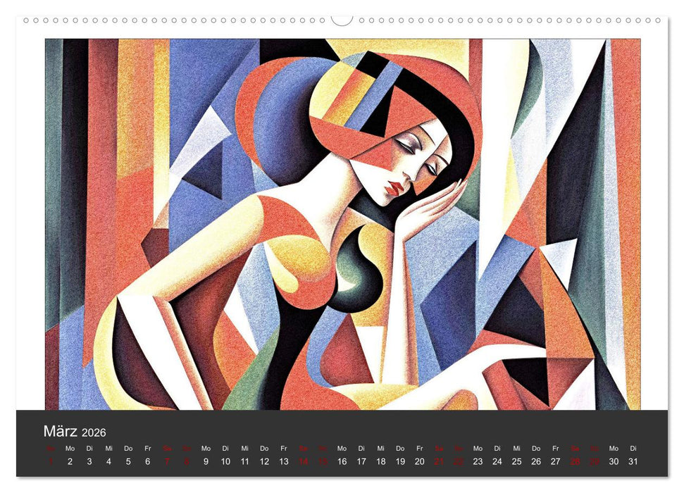 Kubistische Frauen Bilder (CALVENDO Wandkalender 2026)