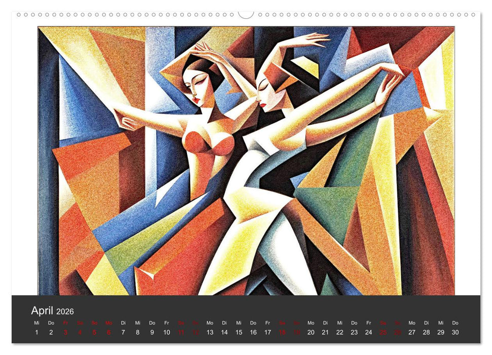 Kubistische Frauen Bilder (CALVENDO Wandkalender 2026)