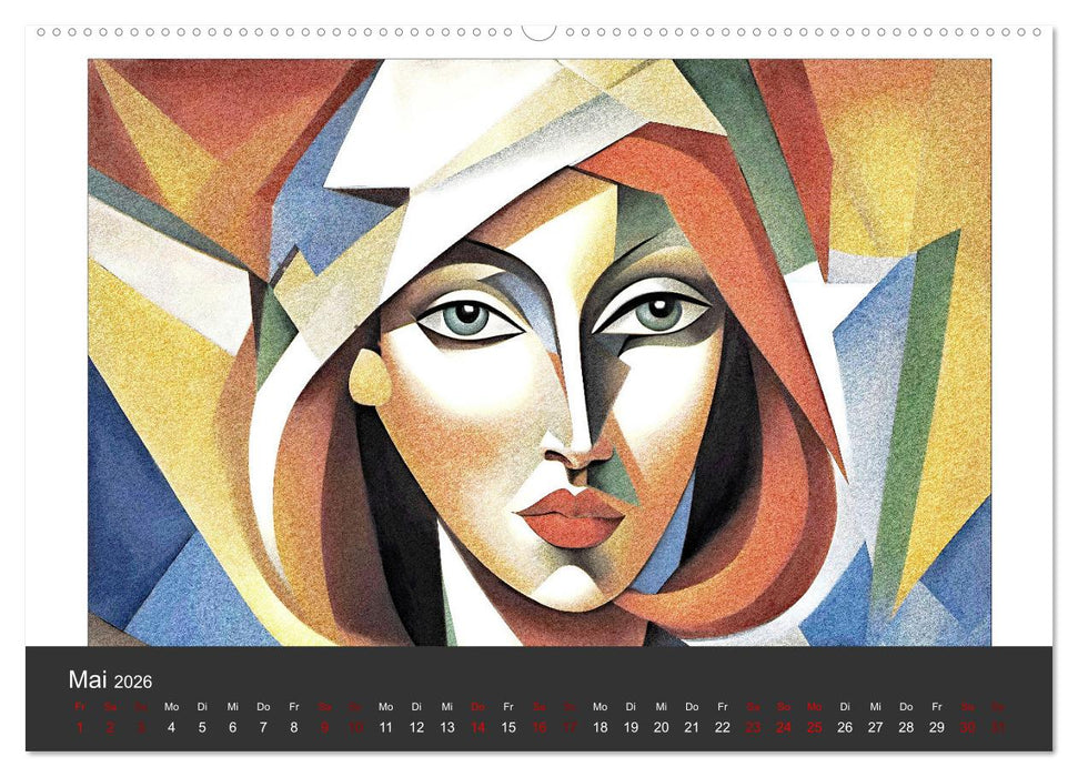 Kubistische Frauen Bilder (CALVENDO Wandkalender 2026)