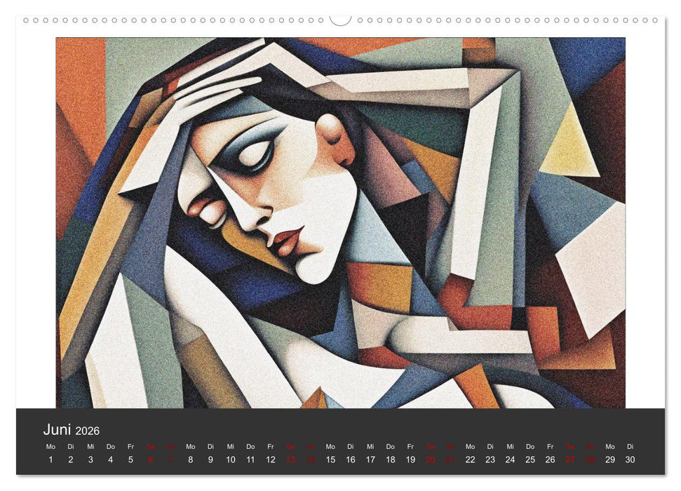 Kubistische Frauen Bilder (CALVENDO Wandkalender 2026)