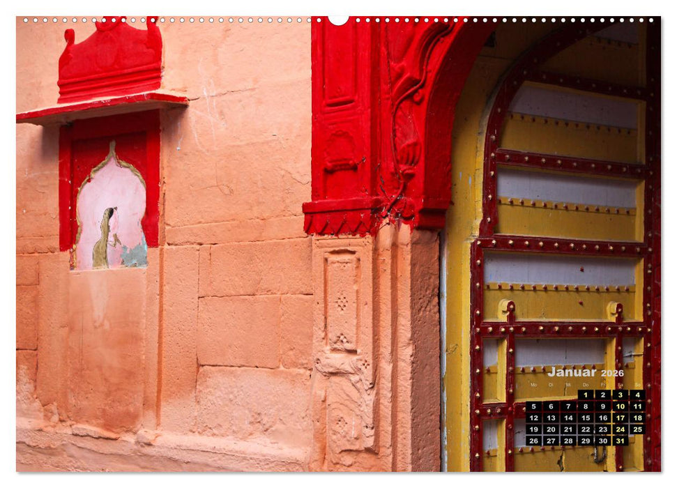 Typisch Indien - Unterwegs in Rajasthan (CALVENDO Premium Wandkalender 2026)