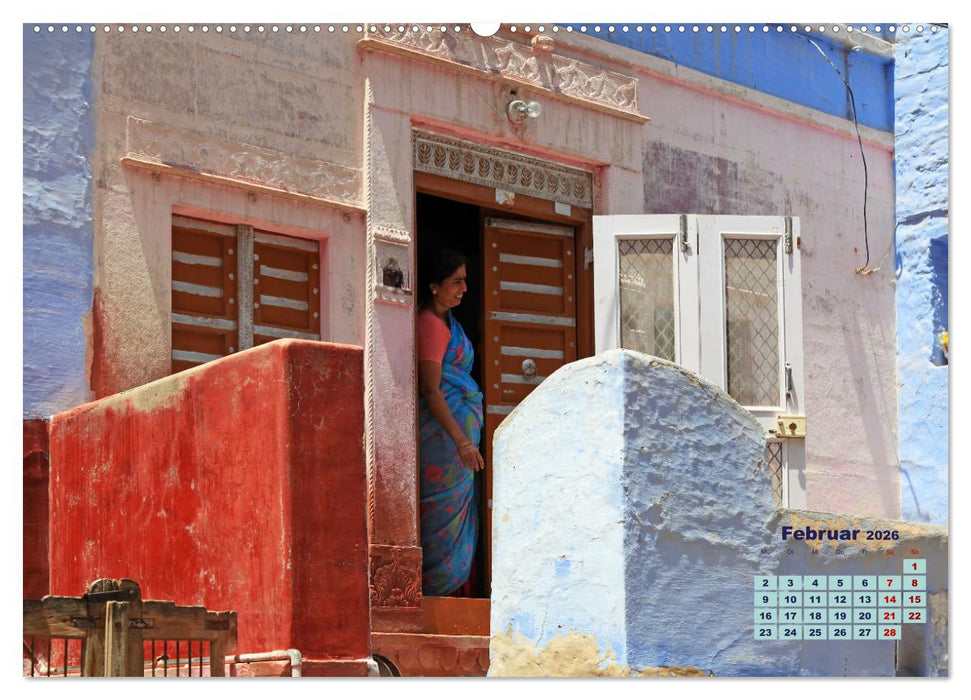 Typisch Indien - Unterwegs in Rajasthan (CALVENDO Premium Wandkalender 2026)
