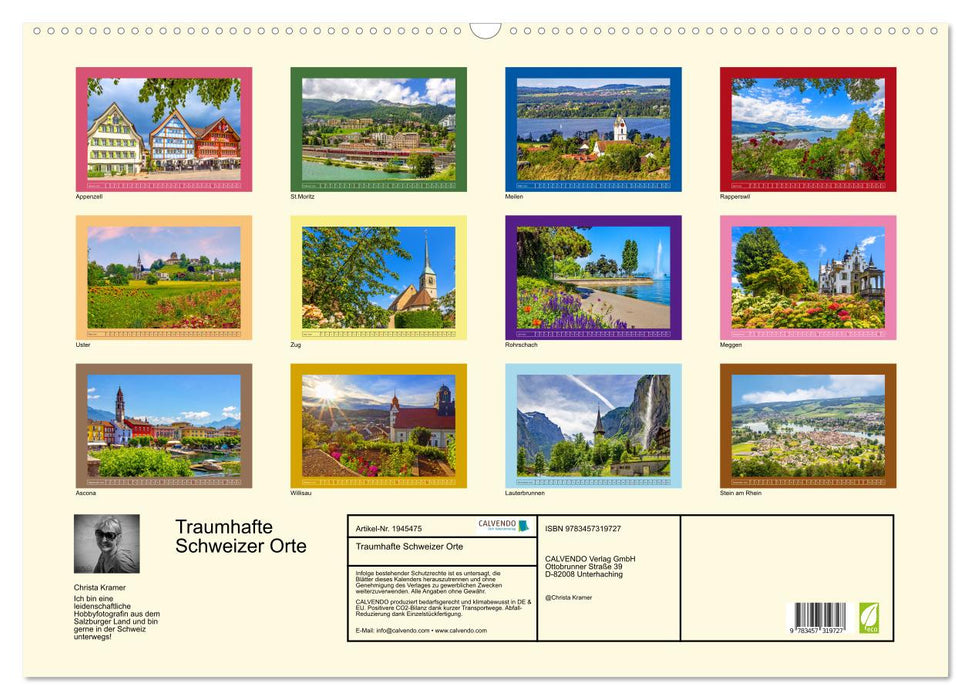 Traumhafte Schweizer Orte (CALVENDO Wandkalender 2026)