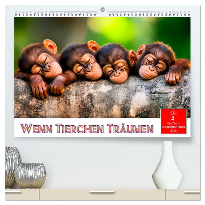 Wenn Tierchen träumen (CALVENDO Premium Wandkalender 2026)