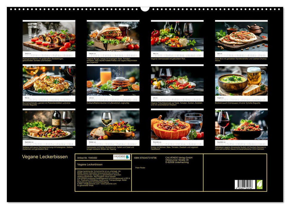 Vegane Leckerbissen (CALVENDO Wandkalender 2026)
