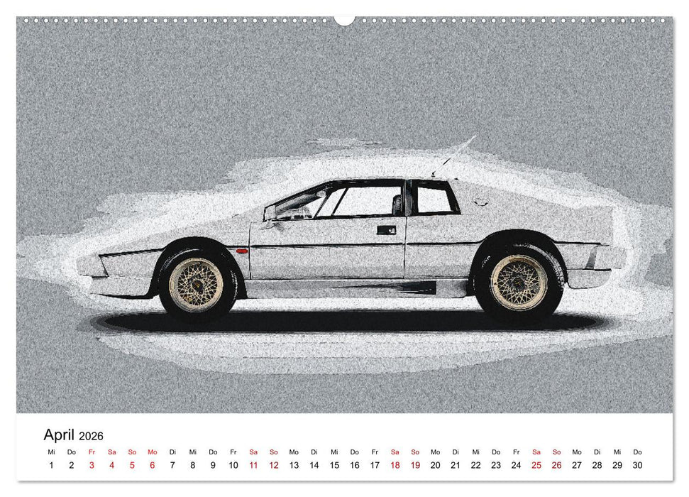 Car Art Edition Sportwagenlegenden (CALVENDO Wandkalender 2026)