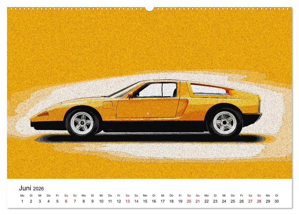 Car Art Edition Sportwagenlegenden (CALVENDO Wandkalender 2026)