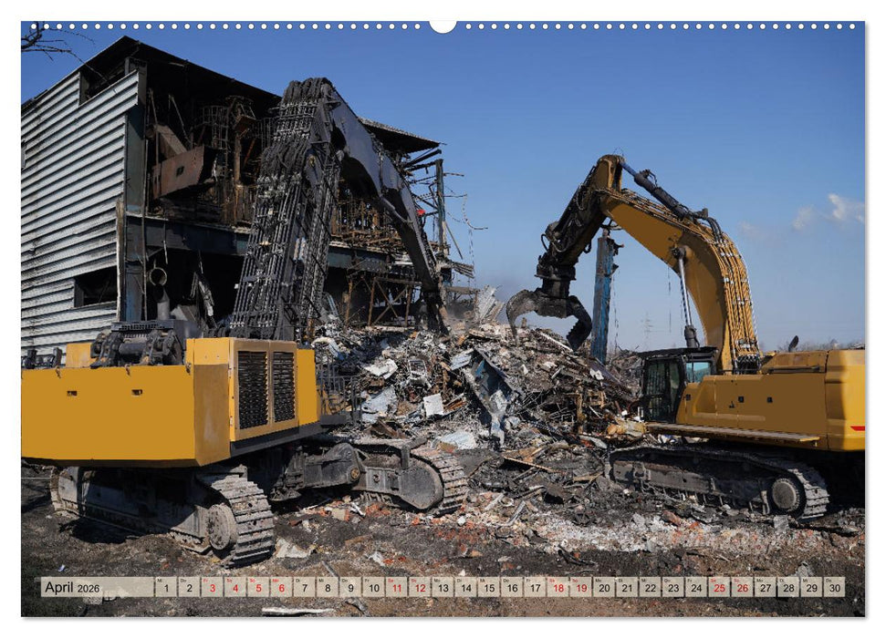 Bagger im Einsatz (CALVENDO Premium Wandkalender 2026)