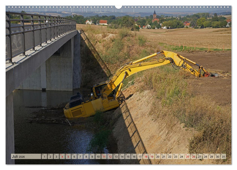 Bagger im Einsatz (CALVENDO Premium Wandkalender 2026)