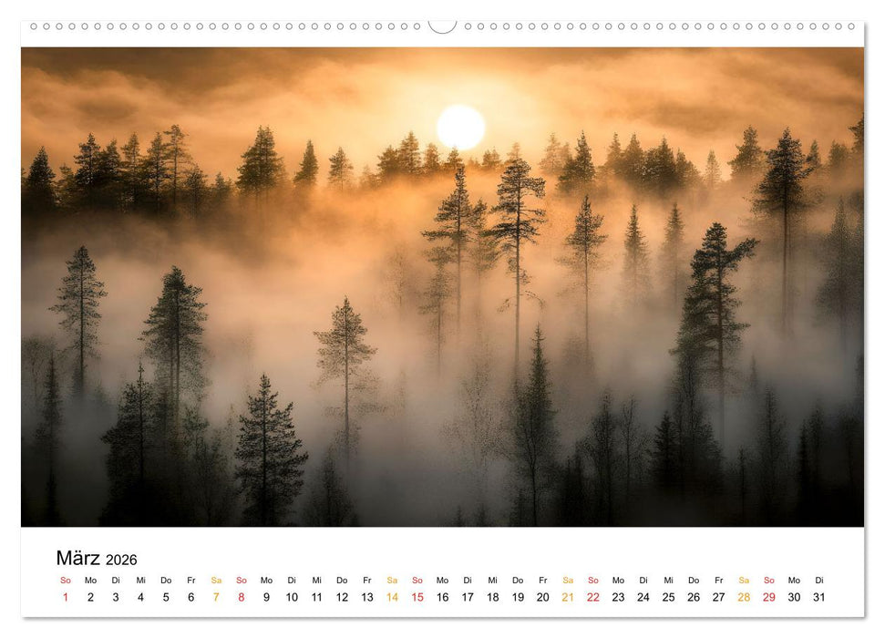 Mystischer Nebel (CALVENDO Premium Wandkalender 2026)